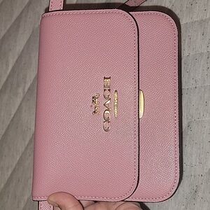 Coach crossbody bag in dusty rose pink